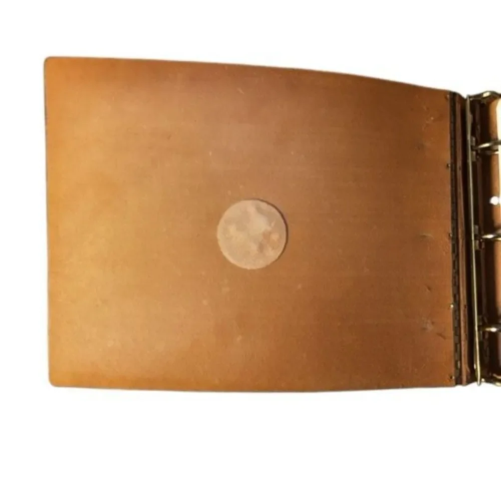 VTG Royden Inc Leather Plantation Hunter’s Log Book 3-Ring Binder Brass Hinge
